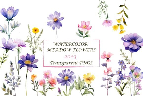 Download Watercolor Wild Flowers PNG Clipart - Wild Collection