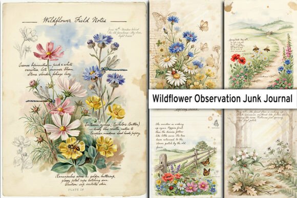 Download Wildflower Observation Junk Journal Page - Wild Collection