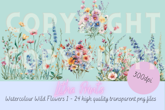 Download Watercolour Wild Flowers 1 - Wild Collection